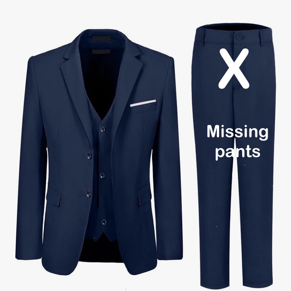 New Boys Suits 2 Piece Slim Fit Suit. Jacket and Vest, no pants.